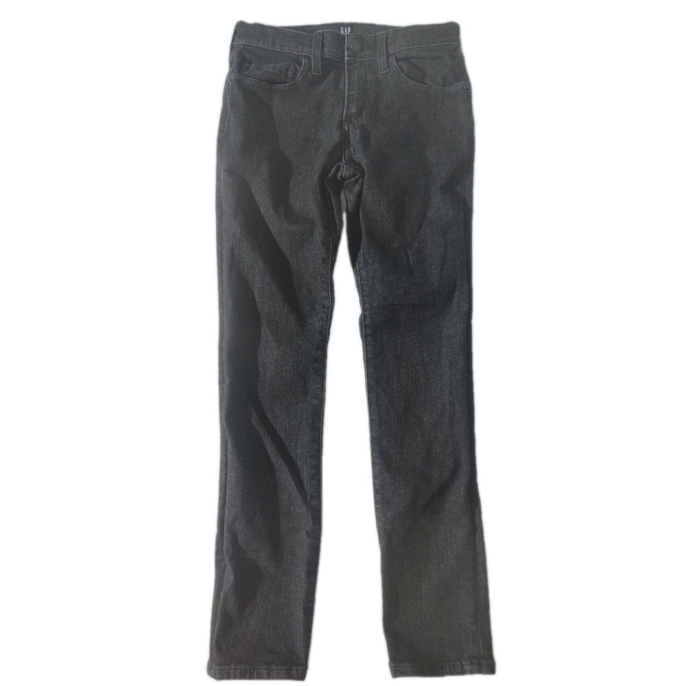 GAP Kids Jeans Boy Sz 12 Black Skinny Casual Stretchy Denim Slimโ Fit Pants